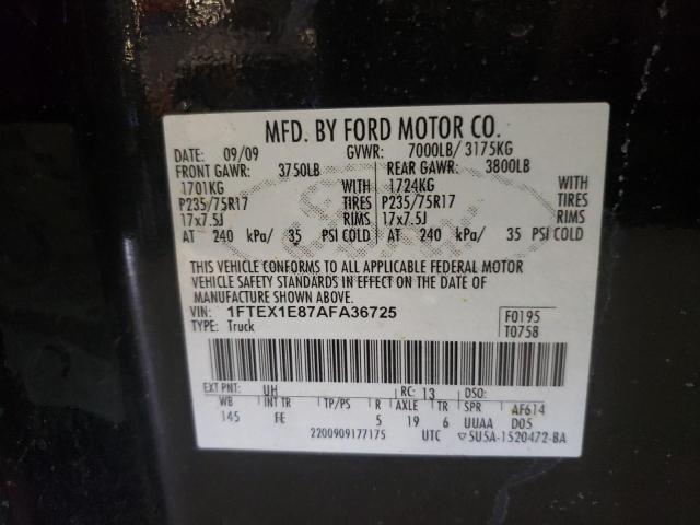 Photo 10 from auction – 2010 FORD F150 SUPER with VIN 1FTEX1E87AFA36725