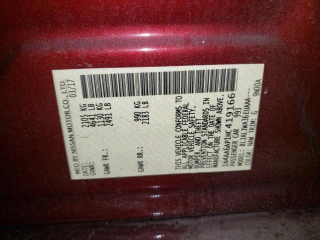 Photo 10 from auction – 2017 NISSAN MAXIMA 3.5 with VIN 1N4AA6AP1HC419166