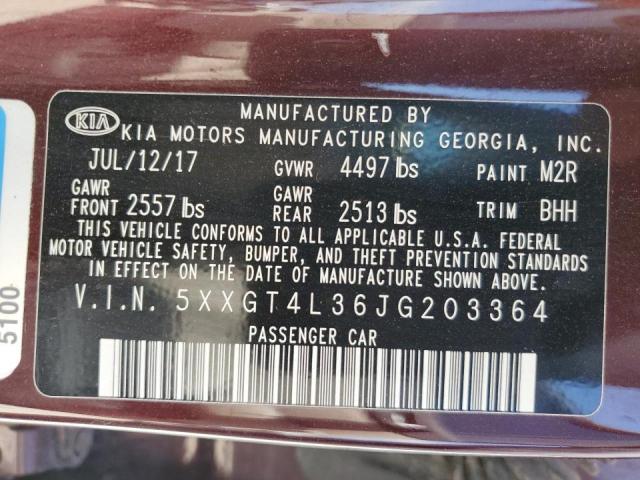 Photo 10 from auction – 2018 KIA OPTIMA LX with VIN 5XXGT4L36JG203364