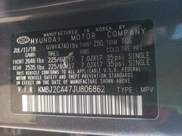 Photo 10 from auction – 2018 HYUNDAI TUCSON SE with VIN KM8J2CA47JU806862