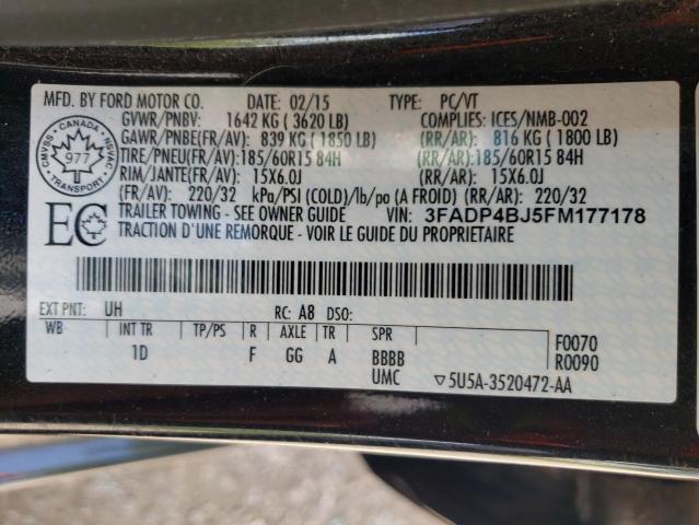 Photo 10 from auction – 2015 FORD FIESTA SE with VIN 3FADP4BJ5FM177178
