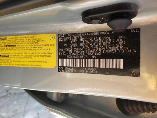 Фото 10 с аукциона – 2007 LEXUS RX 350 с VIN 2T2GK31U97C025177