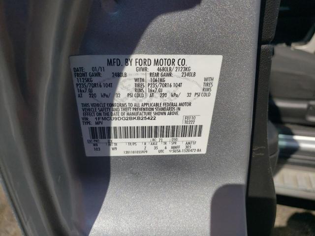 Photo 10 from auction – 2011 FORD ESCAPE XLT with VIN 1FMCU9DG2BKB25422