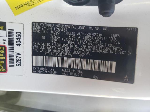 صورة رقم 10 من المزاد - 2011 TOYOTA SIENNA LE مع VIN 5TDJK3DC5BS026792