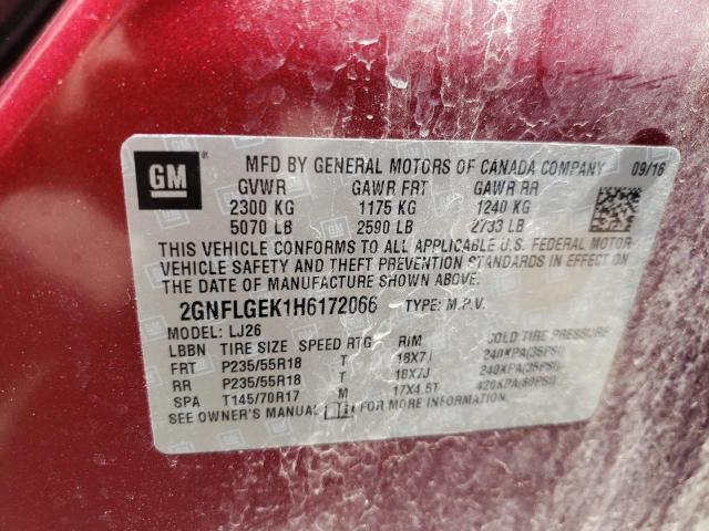 Photo 10 from auction – 2017 CHEVROLET EQUINOX PR with VIN 2GNFLGEK1H6172066