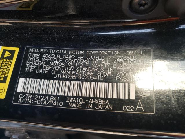 Photo 10 from auction – 2012 LEXUS CT 200 with VIN JTHKD5BH4C2054101