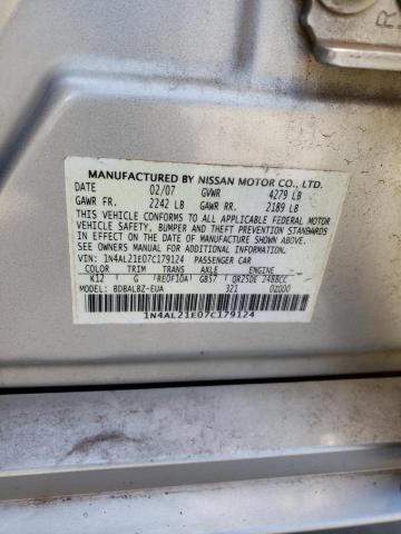 Photo 10 from auction – 2007 NISSAN ALTIMA 2.5 with VIN 1N4AL21E07C179124