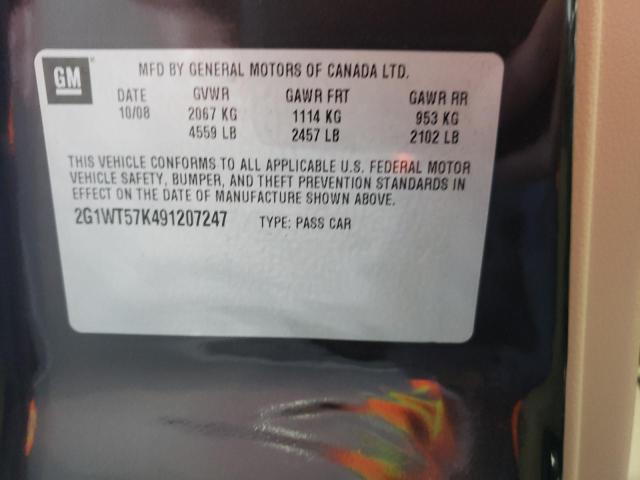 Photo 10 from auction – 2009 CHEVROLET IMPALA 1LT with VIN 2G1WT57K491207247