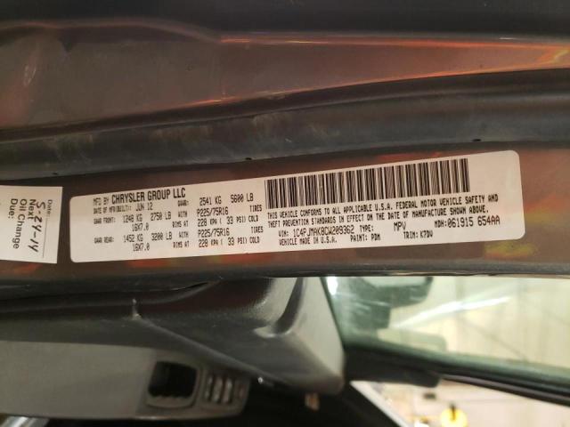 Photo 10 from auction – 2012 JEEP LIBERTY SP with VIN 1C4PJMAK8CW209362