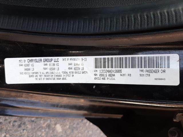 Photo 10 from auction – 2014 DODGE AVENGER SE with VIN 1C3CDZAB0EN126895