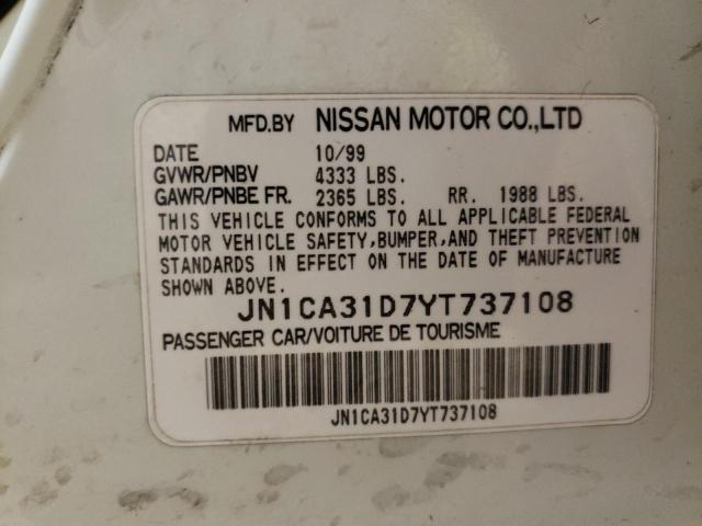 Photo 10 from auction – 2000 NISSAN MAXIMA GLE with VIN JN1CA31D7YT737108