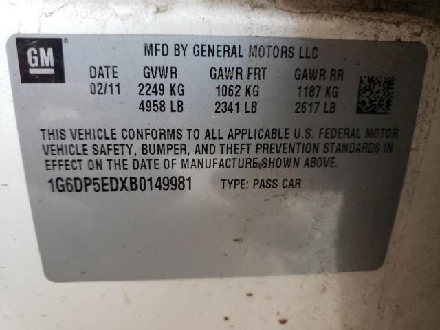 Photo 10 from auction – 2011 CADILLAC CTS PREMIU with VIN 1G6DP5EDXB0149981