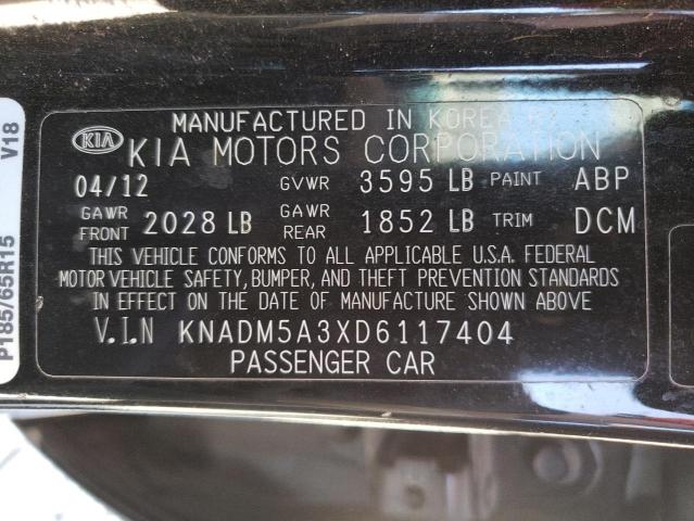 Photo 10 from auction – 2013 KIA RIO LX with VIN KNADM5A3XD6117404