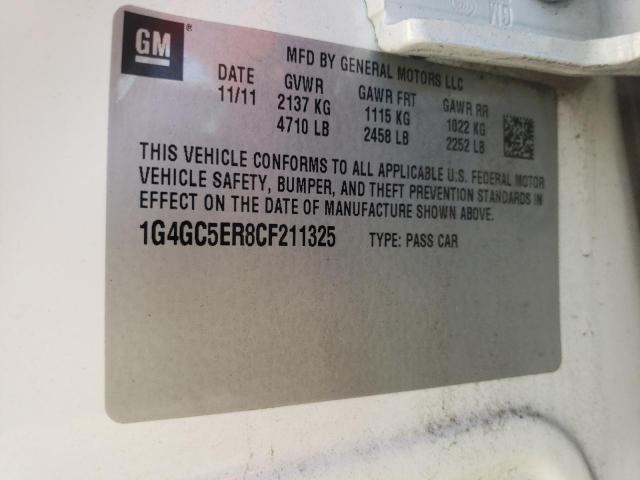 Photo 10 from auction – 2012 BUICK LACROSSE with VIN 1G4GC5ER8CF211325