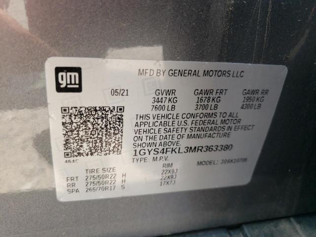 Photo 10 from auction – 2021 CADILLAC ESCALADE S with VIN 1GYS4FKL3MR363380