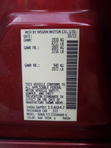 Photo 10 from auction – 2014 NISSAN ALTIMA 2.5 with VIN 1N4AL3AP9EC154047