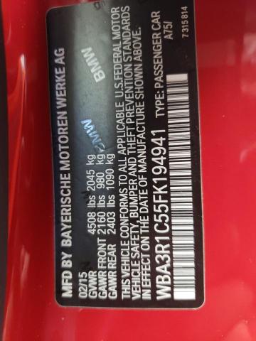 Photo 10 from auction – 2015 BMW 435 I with VIN WBA3R1C55FK194941