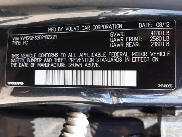 Photo 10 from auction – 2013 VOLVO S60 T5 with VIN YV1612FS2D2182221
