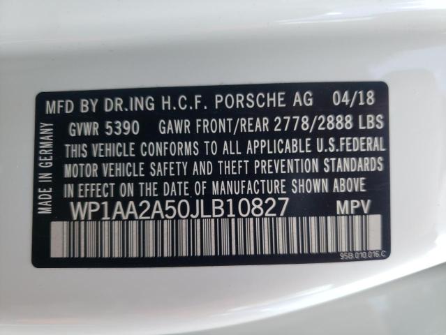 Photo 10 from auction – 2018 PORSCHE MACAN with VIN WP1AA2A50JLB10827