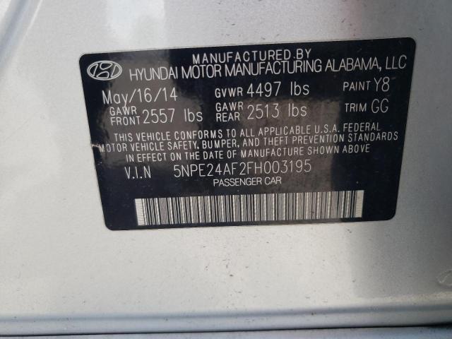 Photo 10 from auction – 2015 HYUNDAI SONATA SE with VIN 5NPE24AF2FH003195