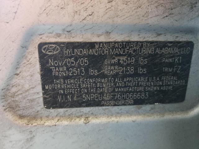 Photo 10 from auction – 2006 HYUNDAI SONATA GLS with VIN 5NPEU46F76H066683