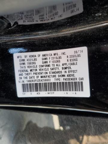 Photo 10 from auction – 2014 HONDA ACCORD SPO with VIN 1HGCR2F52EA258802