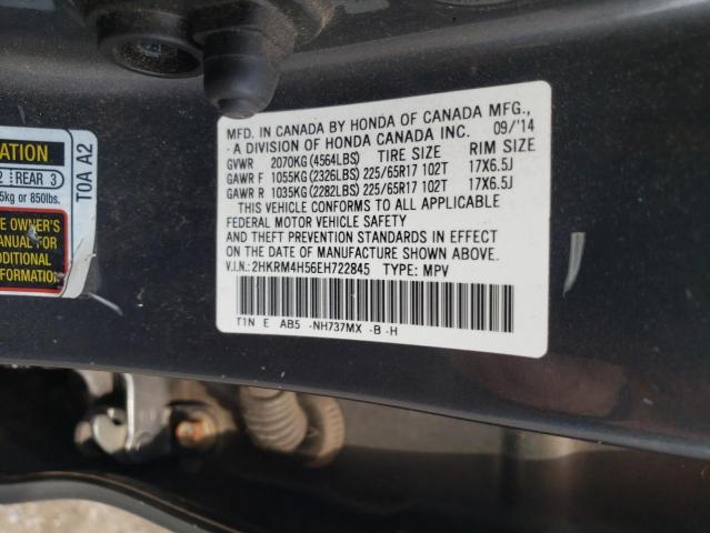 Photo 10 from auction – 2014 HONDA CR-V EX with VIN 2HKRM4H56EH722845