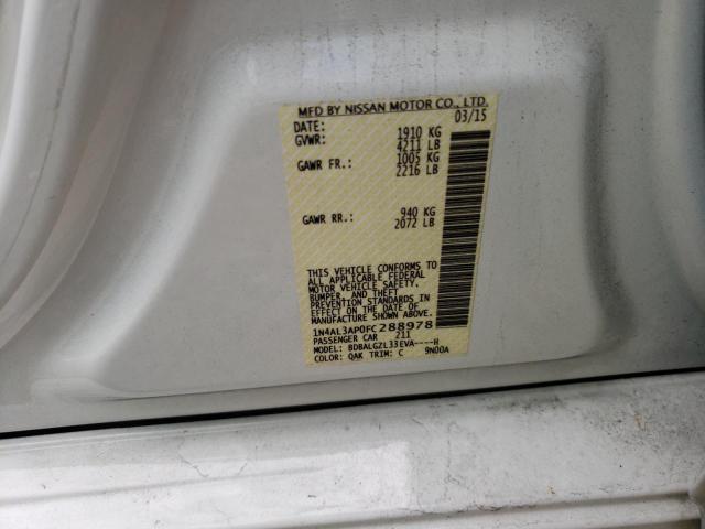 Photo 10 from auction – 2015 NISSAN ALTIMA 2.5 with VIN 1N4AL3AP0FC288978
