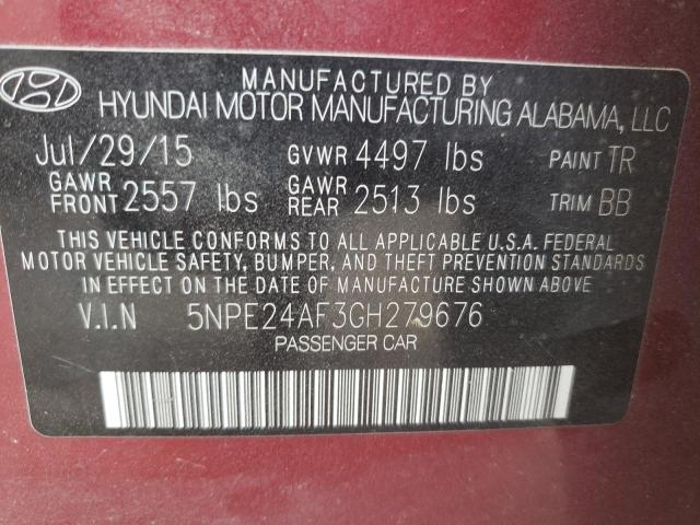 Photo 10 from auction – 2016 HYUNDAI SONATA SE with VIN 5NPE24AF3GH279676