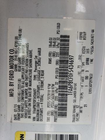 Photo 10 from auction – 2015 FORD MUSTANG GT with VIN 1FA6P8CF0F5434697