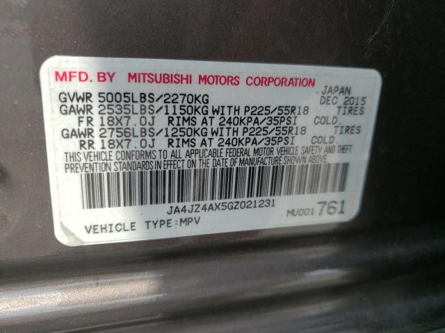Photo 10 from auction – 2016 MITSUBISHI OUTLANDER with VIN JA4JZ4AX5GZ021231