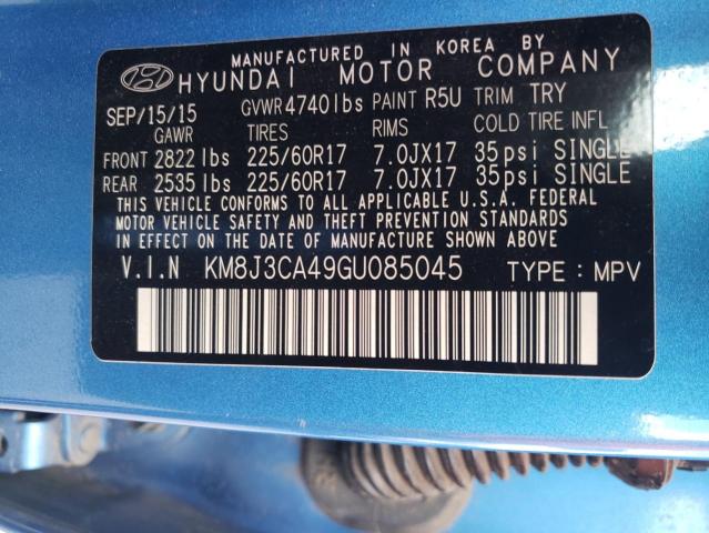 Photo 10 from auction – 2016 HYUNDAI TUCSON LIM with VIN KM8J3CA49GU085045