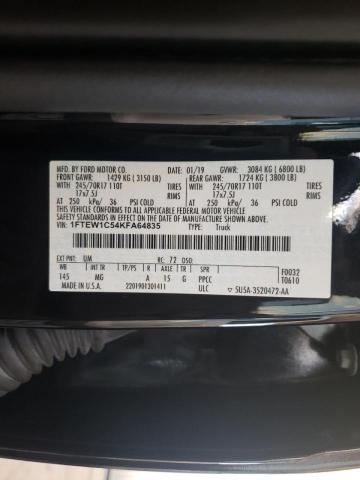 Photo 10 from auction – 2019 FORD F150 SUPER with VIN 1FTEW1C54KFA64835