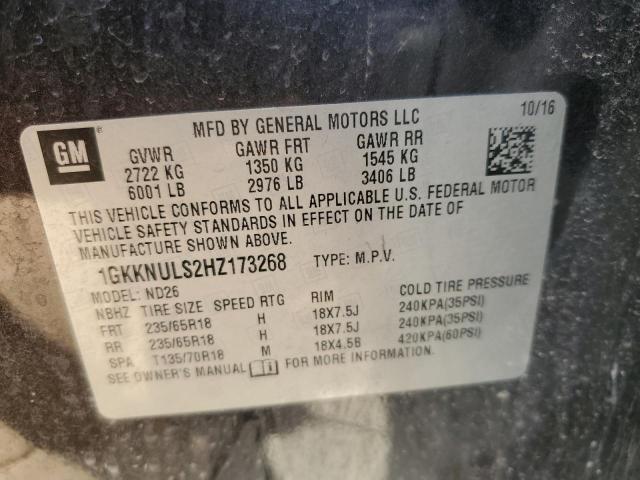 Photo 10 from auction – 2017 GMC ACADIA SLT with VIN 1GKKNULS2HZ173268