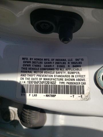 Photo 10 from auction – 2015 HONDA CIVIC HYBR with VIN 19XFB4F24FE201632