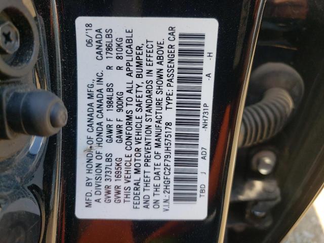 Photo 10 from auction – 2018 HONDA CIVIC EX with VIN 2HGFC2F79JH575178