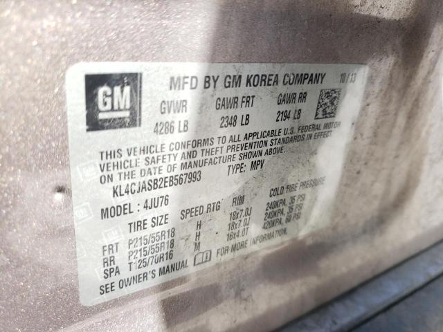 Photo 10 from auction – 2014 BUICK ENCORE with VIN KL4CJASB2EB567993