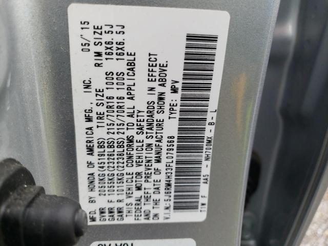 Photo 10 from auction – 2015 HONDA CR-V LX with VIN 5J6RM4H33FL079568