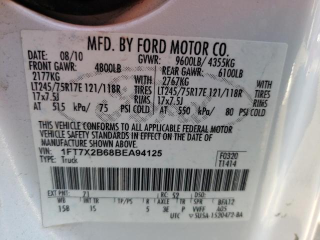 Photo 10 from auction – 2011 FORD F250 SUPER with VIN 1FT7X2B68BEA94125