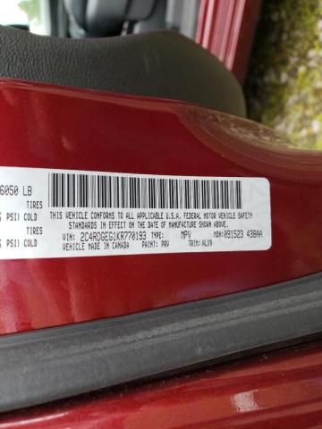 Photo 10 from auction – 2019 DODGE GRAND CARA with VIN 2C4RDGEG1KR770193