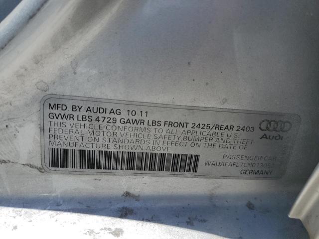Photo 10 from auction – 2012 AUDI A4 PREMIUM with VIN WAUAFAFL7CN013052
