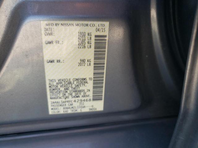 Photo 10 from auction – 2015 NISSAN ALTIMA 2.5 with VIN 1N4AL3AP4FC429468