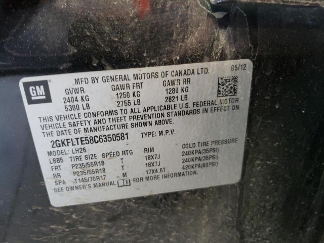 Photo 10 from auction – 2012 GMC TERRAIN SL with VIN 2GKFLTE58C6350581