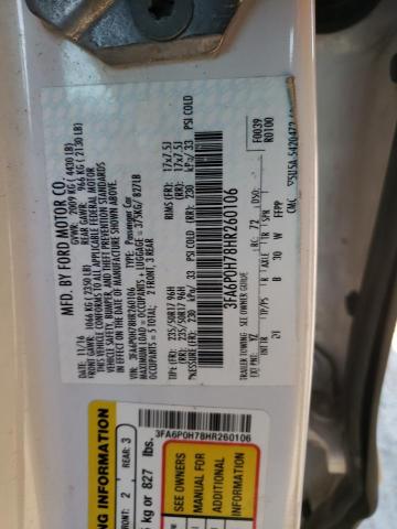 Photo 10 from auction – 2017 FORD FUSION SE with VIN 3FA6P0H78HR260106