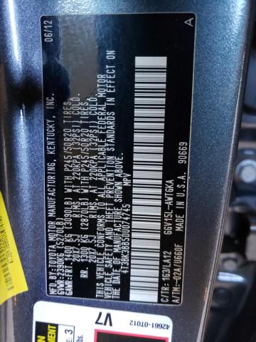 Photo 10 from auction – 2013 TOYOTA VENZA LE with VIN 4T3BK3BB5DU074745