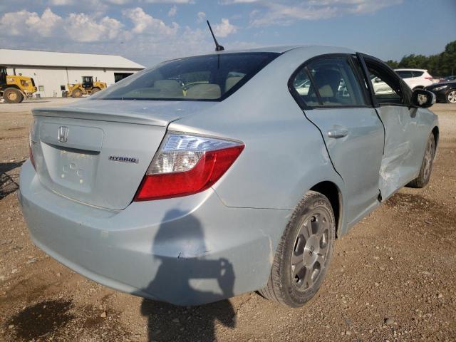 Photo 4 from auction – 2012 HONDA CIVIC HYBR with VIN JHMFB4F2XCS006240