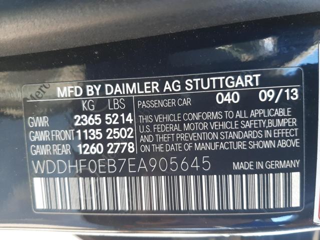 Photo 10 from auction – 2014 MERCEDES-BENZ E 250 BLUE with VIN WDDHF0EB7EA905645