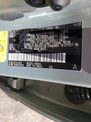 Photo 10 from auction – 2004 LEXUS RX 330 with VIN 2T2GA31U54C004311