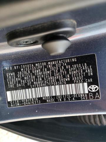Photo 10 from auction – 2014 TOYOTA COROLLA L with VIN 5YFBURHE7EP083876