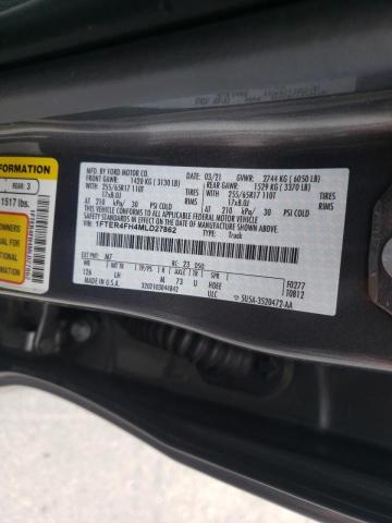 Photo 10 from auction – 2021 FORD RANGER XL with VIN 1FTER4FH4MLD27862